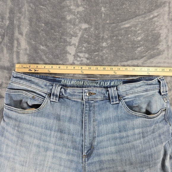 Duluth Ballroom Double Flex Jeans Mens 40x30 Blue Relaxed Fit Stretch Workwear - Picture 10 of 12